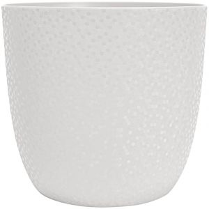 Eda Plastiques Cache-Pot Opale Ø 22 cm - Blanc Ivoire