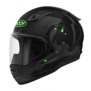 Roof RO200 Carbon Panther Casque Intégral Noir Vert Fluo 2XL