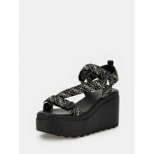 Guess Sandales à semelle compensée Ocilia logo 4G Noir - Couleur Noir - Taille 41
