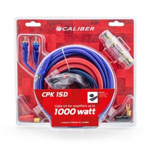 Caliber KIt de Câbles Audio pour Amplificateur de Voiture – Câble pour Subwoofer 1000 Watt – Jeu de 4 Câbles – 5 Mètres (CPK15D)