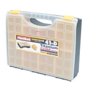 Plastiken Organisateur a outil 83041DNOIRE - cube - 41 cm - titanium - en plastique