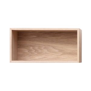 Muuto Etagère Mini Stacked 2.0 / Small rectangulaire 33x16 cm / Avec fond chêne naturel en bois