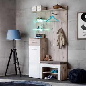 Ensemble Dressing gustavo Vii 200cm Naturel & Blanc Prix Beige