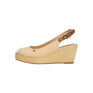 Tommy Hilfiger Femme Cale emblématique Elba Sling Back Espadrilles compensées, Récolte du blé, 37 EU