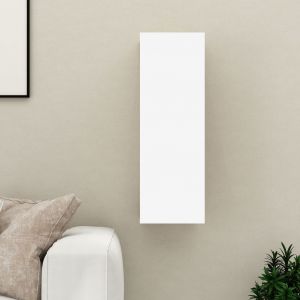 VidaXL Meuble TV Blanc et chêne sonoma 30,5x30x90 cm Aggloméré