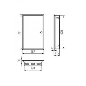 Kanlux Tableau Électrique encastrable Blanc 4x18P Modules