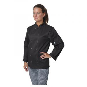 Whites chefs clothing Veste de Cuisine Mixte Noire à Manches Longues Vegas - Taille xs - Noir