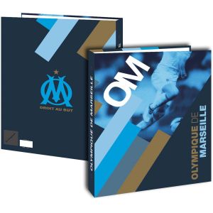 OLYMPIQUE DE MARSEILLE Cl eur A4 193OMA103C40 Couverture carton rigide 4 anneaux métal Dos 4 cm 26 x 32 cm