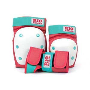 Rio Roller Triple Pad Kit de Protection Skateboard Mixte Adulte, Multicolore