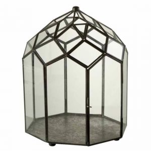 Image de Prix Terrari en Verre Vintage Brisla 38cm Noir