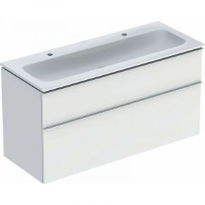 Geberit ICon Slim Lavabo double avec meuble sous-lavabo et 2 tiroirs, 502334013