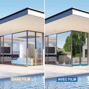Film anti chaleur pour simple vitrage meilleure performance - alu très foncé