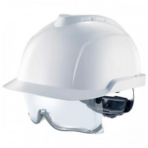 Casque de s&eacute;curit&eacute; V-Gard 930 non ventil&eacute; avec surlunettes int&eacute;gr&eacute;es MSA
