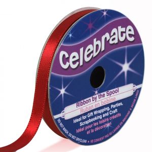 Image de Celebrate 6m de Ruban Satin - Rouge - Largeur 0.6cm