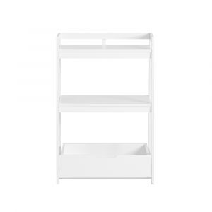 KMB31-W Étagère de Rangement Jouets pour Enfants Coffre à Jouets Bibliothèque Étagère à Livres Porte-revues avec avec 2 étagères et 1 Tiroir - Sobuy