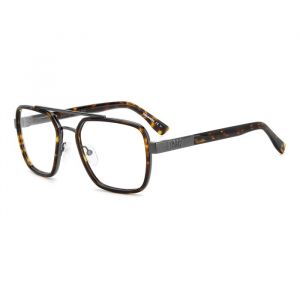 Dsquared2 Homme D2 0064 EKP Montures optiques Acétate Tige de fusil de la Havane Carré