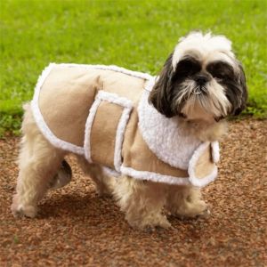 Astuceo Manteau pour chien grands froids Beige