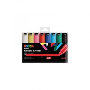 Posca UNI Set PC 8K Basic - Pack de 8 feutres