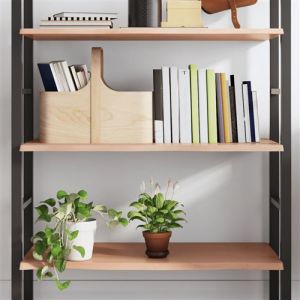 VidaXL Étagère Murale, Dessus de Table avec Bord Vivant, Tablette Suspendue Flottante, Rustique, Marron Clair Bois Chêne Massif Traité