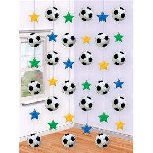 Image de Amscan 6 décorations à suspendre Football