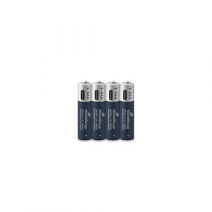 MediaRange Pack de batteries rechargeables MRBAT160 AAA 1,5 V 500 mAh, 4 unités lithium-ion