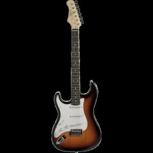 Eko S300SB-LH - Guitare électrique type Strat gaucher - Sunburst