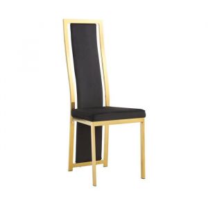 Lot de chaises Dana simili cuir contour Gold