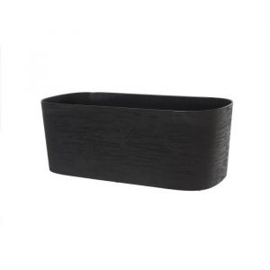 Garden id Jardiniere Xl A Réserve D'Eau Respect - Noir-Anthracite 80 X 38 Cm - 100% Déchets Ménagers - 100% Recyclable