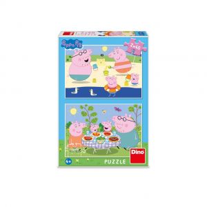 Dino 2 Puzzles - Peppa Pig: En Vacances