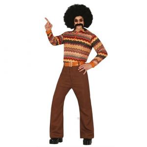D&eacute;guisement hippie nostalgie ann&eacute;es 70 homme - l - marron - guirca 79241