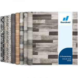 Rouleaux, Dalles et lames PVC 100 x 500 cm &Eacute;paisseur de 2,7 mm Revetement Id&eacute;al pour les passages intensifs Holm Oak 999m