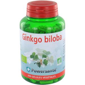 Powersanté Ginkgo biloba bio - 200 gélules végétales
