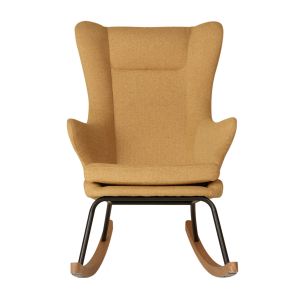 Quax Fauteuil à bascule tissu jaune Luxare