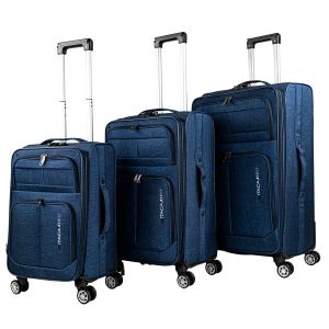 Set Valise Souples À 4 Roulettes - Lot Valise Tissu À Roulette - Sets De Bagages Pour Soute Avion, Soldes Sur Set De Valises À Roulettes. Verrouillage À Combinaison