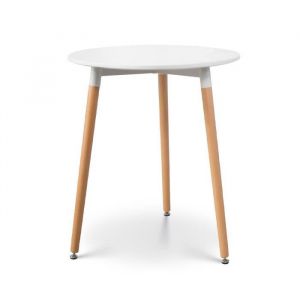 Kosmi Petite table ronde JENY blanche style scandinave Ø60 cm