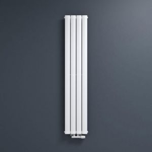 Mai & Mai Radiateur à Eau Chaude Mural Chauffage Central 160x31cm Radiateur Blanc Vertical en Acier FV