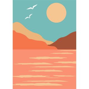 Ceanothe Tableau sur toile plage 65x97 cm