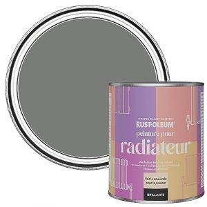 Rust-oleum Peinture Grise Résistante à la chaleur pour Radiateur, Finition Brillante - Gris Ombre 750ml