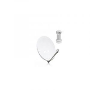Triax HDME Parabole SATELLITE acier blanche 80cm + LNB Single 0.1dB idéal Astra Eutelsat