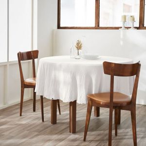 Altobuy - ourea - Nappe Ronde Ø180cm Gaze de Coton Chantilly