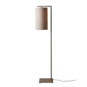 Lampadaire Boston sable abat-jour lin clair