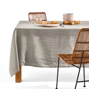Nappe lin lavé, Victorine Naturel Taille 170X300 cm;170x250 cm;170x350 cm