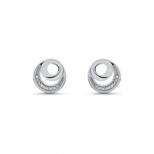 Jette Boucles d'oreilles à fermoir à poussette 87745406 925 Argent rhodié