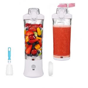 Blender électrique Smoothie 0,6L 240W avec USB-C rechargeable blanc AQ0835 VENDOS85