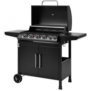 Cookingbox Barbecue a gaz - Paarl - 5 br&ucirc;leurs - Surface de cuisson : 70 x 42 cm - Grille de cuisson en acier