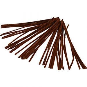 Image de Creotime Lot de 50 nettoyeurs de tuyaux épaisseur 6 mm L 30 cm Marron