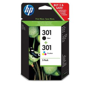 HP CR340EE - Pack cartouches d'encre n°301 noir et couleurs