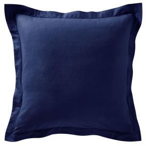 Taie d'oreiller uni FLANELLE - bleu encre