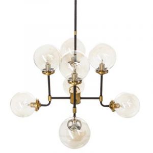 Image de Lampe Suspension en Verre "Multi" 100cm Cuivre Prix