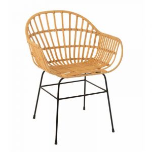 Image de Chaise Design en Rotin "Keni" 80cm Naturel Prix